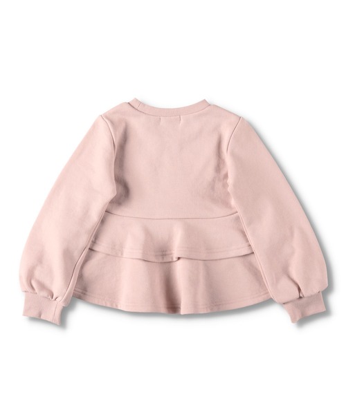 BRANSHES（ブランシェス）の「2段ペプラムチュニック（チュニック・キッズ・ライトグレー/ピンク/アイボリー・90cm/110cm/100cm/120cm/130cm/140cm/150cm）」の16枚目の写真