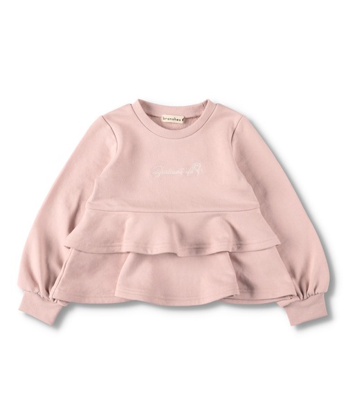 BRANSHES（ブランシェス）の「2段ペプラムチュニック（チュニック・キッズ・ライトグレー/ピンク/アイボリー・90cm/110cm/100cm/120cm/130cm/140cm/150cm）」の22枚目の写真