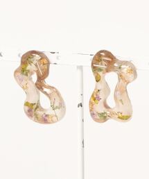 【よひらのはな】お花の幾何学フープピアス