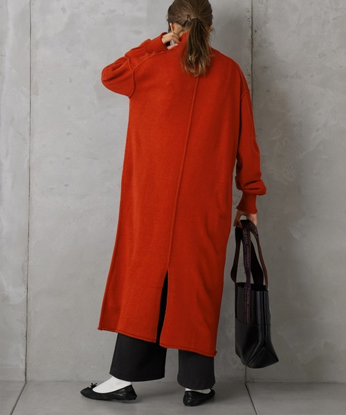 PUAL CE CIN（ピュアルセシン）の「【Du noir】ハイネックニットチュニック（ニット/セーター・レディース・チャコールグレー/ブラック/ベージュ/レッド・FREE）」の13枚目の写真