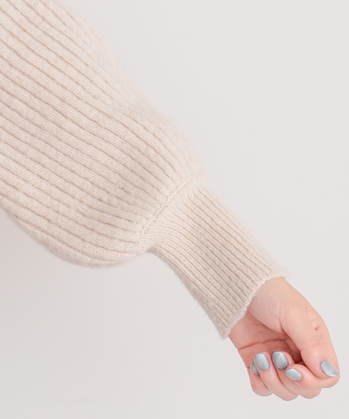natural couture(ナチュラルクチュール)の「サイドレースアップほんわりニット(ニット/セーター・レディース・ブルー/ライトベージュ/アイボリー/ブラック・FREE)」の7枚目の写真