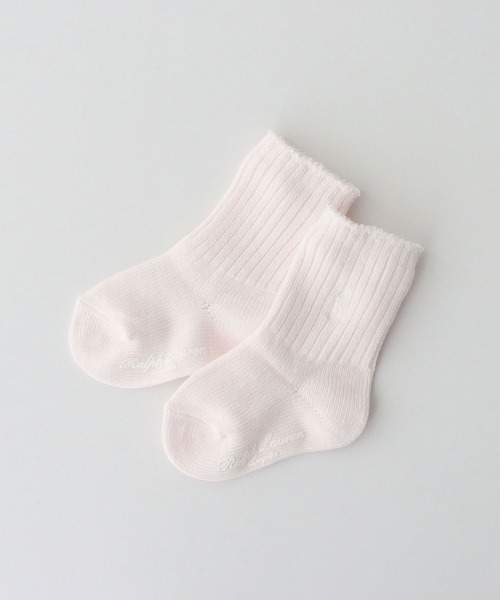 POLO RALPH LAUREN(ポロ ラルフ ローレン)の「POLO RALPH LAUREN Layette ワンポイント リブ ベビーソックス 04885506(ベビーシューズ/ベビーソックス・キッズ・ネイビー/サックスブルー/ピンク/ホワイト×ブラック/グレー系その他/ライトピンク/ホワイト×ピンク/ネイビー系・11-13cm/9-11cm)」の8枚目の写真
