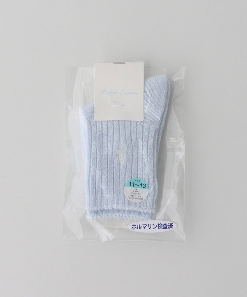 POLO RALPH LAUREN(ポロ ラルフ ローレン)の「POLO RALPH LAUREN Layette ワンポイント リブ ベビーソックス 04885506(ベビーシューズ/ベビーソックス・キッズ・ネイビー/サックスブルー/ピンク/ホワイト×ブラック/グレー系その他/ライトピンク/ホワイト×ピンク/ネイビー系・11-13cm/9-11cm)」の11枚目の写真