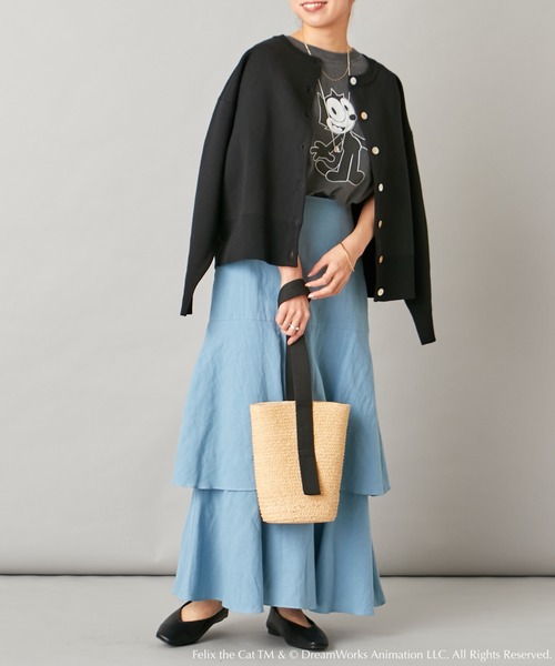 Omekashi（オメカシ）の「FELIX Tシャツ（Tシャツ/カットソー・レディース・ブラック・FREE）」の2枚目の写真