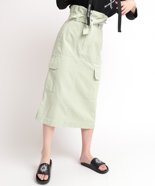 RNA（アールエヌエー）の「G1012 【セットアップ対応】ハイウエストワークロングスカート（スカート・レディース・ネイビー/ピンク/ライトグリーン・MEDIUM）」の2枚目の写真