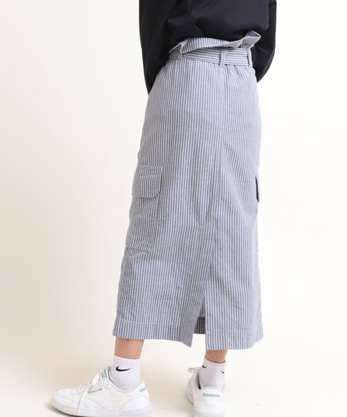 RNA（アールエヌエー）の「G1012 【セットアップ対応】ハイウエストワークロングスカート（スカート・レディース・ネイビー/ピンク/ライトグリーン・MEDIUM）」の13枚目の写真