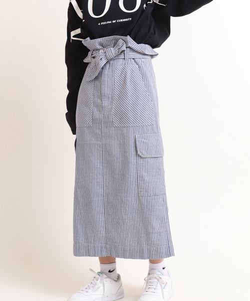 RNA（アールエヌエー）の「G1012 【セットアップ対応】ハイウエストワークロングスカート（スカート・レディース・ネイビー/ピンク/ライトグリーン・MEDIUM）」の4枚目の写真