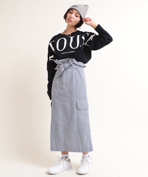 RNA（アールエヌエー）の「G1012 【セットアップ対応】ハイウエストワークロングスカート（スカート・レディース・ネイビー/ピンク/ライトグリーン・MEDIUM）」の7枚目の写真