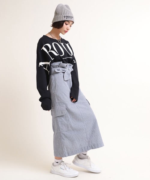 RNA（アールエヌエー）の「G1012 【セットアップ対応】ハイウエストワークロングスカート（スカート・レディース・ネイビー/ピンク/ライトグリーン・MEDIUM）」の11枚目の写真