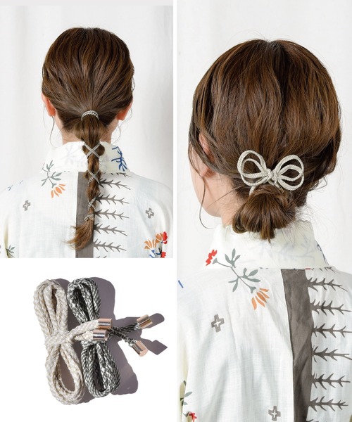 CALIFORNIA OUTFITTERS(カリフォルニア アウトフィッターズ)の「【LULKA(ルールカ)】着物・浴衣アレンジ 2本セット 和柄ぐるぐるヘアワイヤー(その他ヘアアクセサリー・レディース・ブルー系その他/レッド系その他/グリーン系その他/ピンク系その他・ONE SIZE)」の1枚目の写真