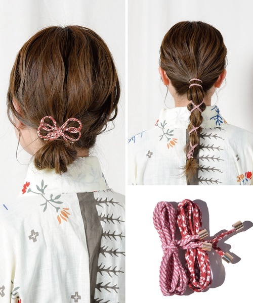 CALIFORNIA OUTFITTERS(カリフォルニア アウトフィッターズ)の「【LULKA(ルールカ)】着物・浴衣アレンジ 2本セット 和柄ぐるぐるヘアワイヤー(その他ヘアアクセサリー・レディース・ブルー系その他/レッド系その他/グリーン系その他/ピンク系その他・ONE SIZE)」の3枚目の写真