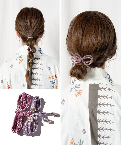 CALIFORNIA OUTFITTERS(カリフォルニア アウトフィッターズ)の「【LULKA(ルールカ)】着物・浴衣アレンジ 2本セット 和柄ぐるぐるヘアワイヤー(その他ヘアアクセサリー・レディース・ブルー系その他/レッド系その他/グリーン系その他/ピンク系その他・ONE SIZE)」の4枚目の写真