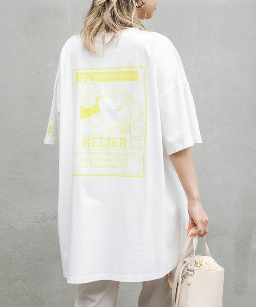 RASVOA（ラスボア）の「フライヤーおばけＴ（Tシャツ/カットソー・レディース・ブラック/オフホワイト/サックスブルー/オレンジ/グリーン・FREE）」の2枚目の写真