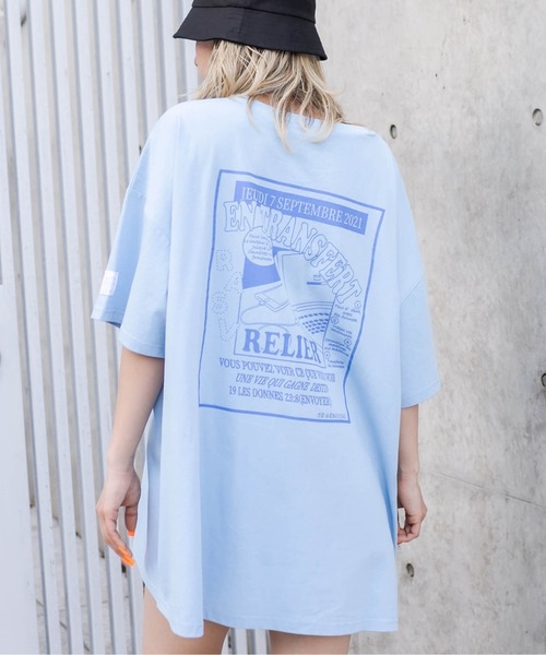 RASVOA（ラスボア）の「フライヤーおばけＴ（Tシャツ/カットソー・レディース・ブラック/オフホワイト/サックスブルー/オレンジ/グリーン・FREE）」の4枚目の写真