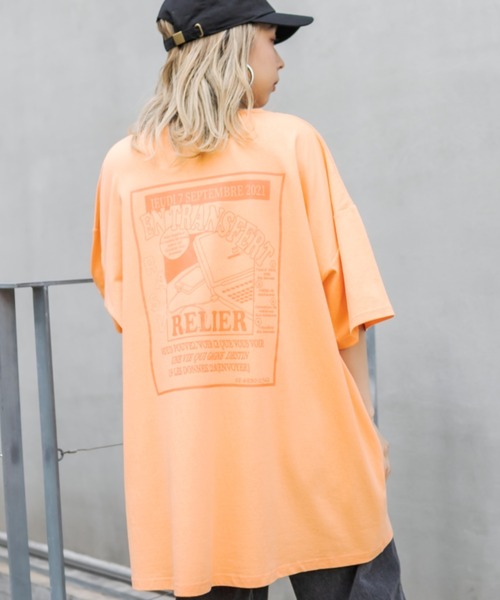 RASVOA（ラスボア）の「フライヤーおばけＴ（Tシャツ/カットソー・レディース・ブラック/オフホワイト/サックスブルー/オレンジ/グリーン・FREE）」の5枚目の写真