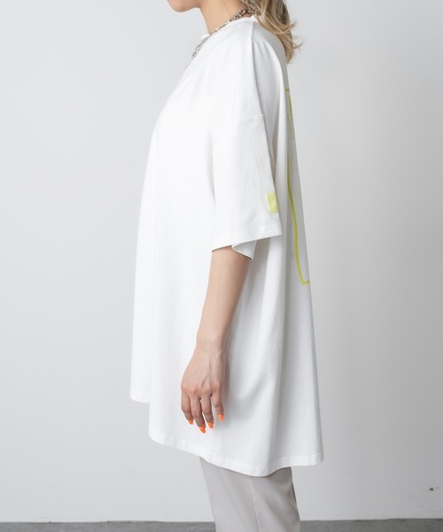 RASVOA（ラスボア）の「フライヤーおばけＴ（Tシャツ/カットソー・レディース・ブラック/オフホワイト/サックスブルー/オレンジ/グリーン・FREE）」の21枚目の写真