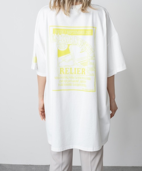 RASVOA（ラスボア）の「フライヤーおばけＴ（Tシャツ/カットソー・レディース・ブラック/オフホワイト/サックスブルー/オレンジ/グリーン・FREE）」の22枚目の写真