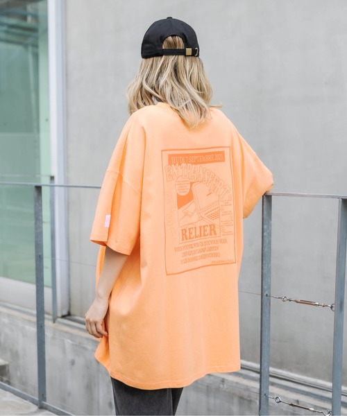 RASVOA（ラスボア）の「フライヤーおばけＴ（Tシャツ/カットソー・レディース・ブラック/オフホワイト/サックスブルー/オレンジ/グリーン・FREE）」の13枚目の写真