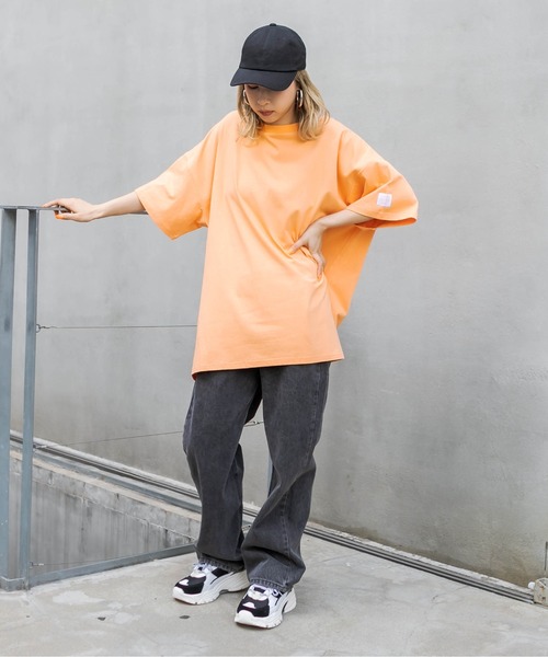 RASVOA（ラスボア）の「フライヤーおばけＴ（Tシャツ/カットソー・レディース・ブラック/オフホワイト/サックスブルー/オレンジ/グリーン・FREE）」の18枚目の写真