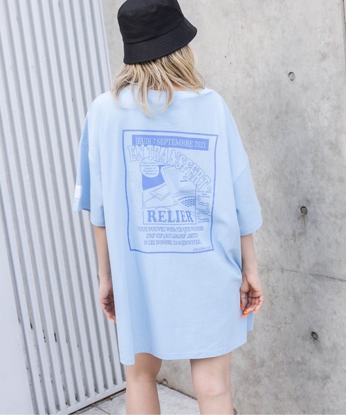 RASVOA（ラスボア）の「フライヤーおばけＴ（Tシャツ/カットソー・レディース・ブラック/オフホワイト/サックスブルー/オレンジ/グリーン・FREE）」の6枚目の写真