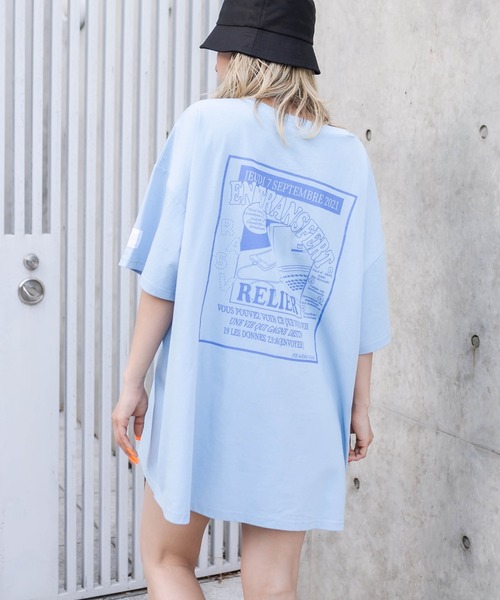 RASVOA（ラスボア）の「フライヤーおばけＴ（Tシャツ/カットソー・レディース・ブラック/オフホワイト/サックスブルー/オレンジ/グリーン・FREE）」の7枚目の写真