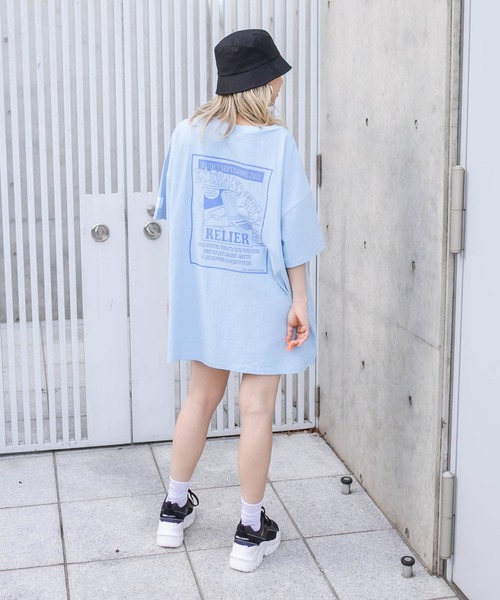 RASVOA（ラスボア）の「フライヤーおばけＴ（Tシャツ/カットソー・レディース・ブラック/オフホワイト/サックスブルー/オレンジ/グリーン・FREE）」の10枚目の写真