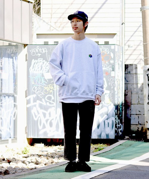 RELAXFIT(リラックスフィット)の「【RELAXFIT / リラックスフィット 】WISM 別注 RAINBOW ROGO MUFF POCKET(スウェット・メンズ・ブラック/チャコールグレー・LARGE/X-LARGE)」の21枚目の写真