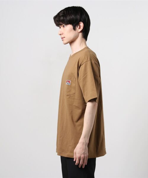 BEN DAVIS（ベンデイビス）の「【BEN DAVIS/ベンデイビス】ワンポイントロゴ 無地ポケット Tシャツ/ポケT（Tシャツ/カットソー・メンズ・ブラック/キャメル/ライトパープル/ダークオレンジ/ダークグリーン/ホワイト/ブラウン/スミクロ/グレイッシュベージュ/ブルーグリーン・L/M/XL）」の11枚目の写真