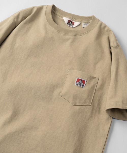 BEN DAVIS（ベンデイビス）の「【BEN DAVIS/ベンデイビス】ワンポイントロゴ 無地ポケット Tシャツ/ポケT（Tシャツ/カットソー・メンズ・ブラック/キャメル/ライトパープル/ダークオレンジ/ダークグリーン/ホワイト/ブラウン/スミクロ/グレイッシュベージュ/ブルーグリーン・L/M/XL）」の6枚目の写真