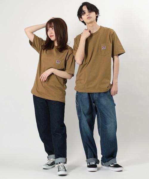 BEN DAVIS（ベンデイビス）の「【BEN DAVIS/ベンデイビス】ワンポイントロゴ 無地ポケット Tシャツ/ポケT（Tシャツ/カットソー・メンズ・ブラック/キャメル/ライトパープル/ダークオレンジ/ダークグリーン/ホワイト/ブラウン/スミクロ/グレイッシュベージュ/ブルーグリーン・L/M/XL）」の21枚目の写真