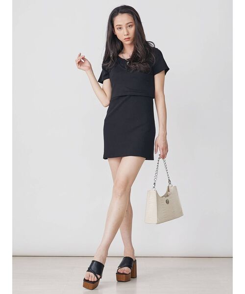 EVRIS(エヴリス)の「スクエアトゥウッドヒールサンダル(サンダル・レディース・ブラック/ブラウン/アイボリー・LARGE/MEDIUM)」の9枚目の写真