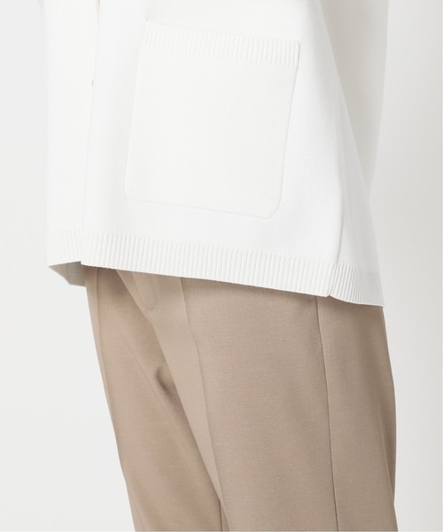 Noble（ノーブル）の「CO/PL ミラノリブジャケットカーディガン◆（カーディガン/ボレロ・レディース・ネイビー/ホワイト・FREE）」の15枚目の写真