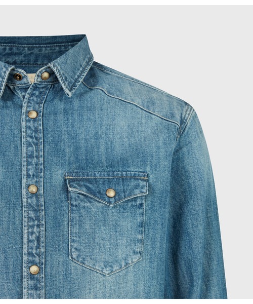 ALLSAINTS（オールセインツ）の「DENNING DENIM SHIRT | DENNING デニム シャツ（シャツ/ブラウス・メンズ・ダークインディゴブルー・M/XS）」の7枚目の写真