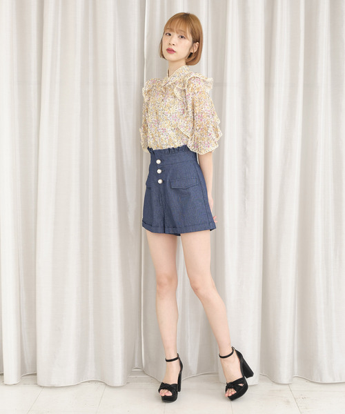 トップスシアーフラワーブラウス シャツ ブラウス Titty Co ティティーアンドコー のファッション