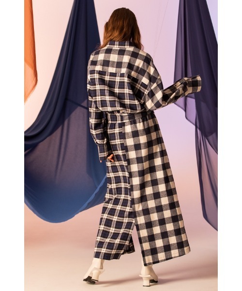 AULA AILA（アウラアイラ）の「3WAYチェックシャツドレス（ドレス・レディース・レッド/ネイビー/ブラック・0）」の7枚目の写真