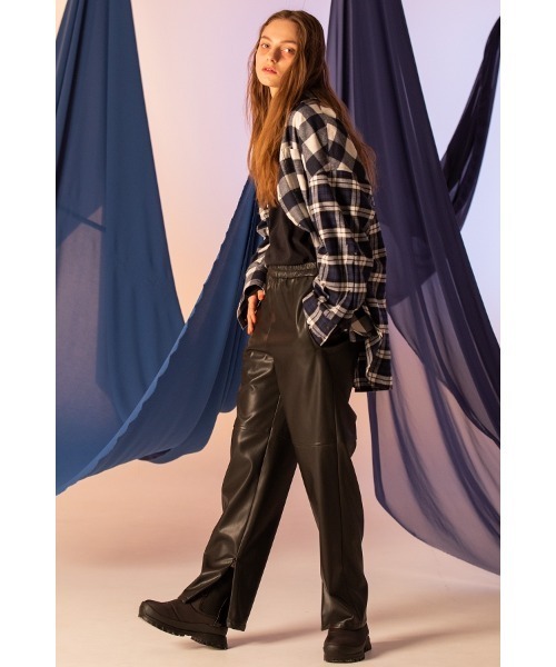 AULA AILA（アウラアイラ）の「3WAYチェックシャツドレス（ドレス・レディース・レッド/ネイビー/ブラック・0）」の10枚目の写真