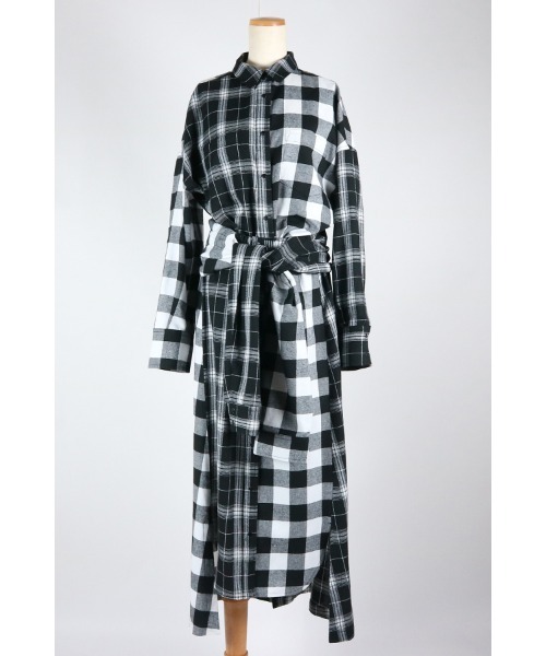 AULA AILA（アウラアイラ）の「3WAYチェックシャツドレス（ドレス・レディース・レッド/ネイビー/ブラック・0）」の16枚目の写真