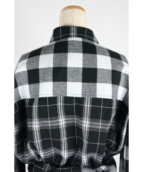 AULA AILA（アウラアイラ）の「3WAYチェックシャツドレス（ドレス・レディース・レッド/ネイビー/ブラック・0）」の19枚目の写真