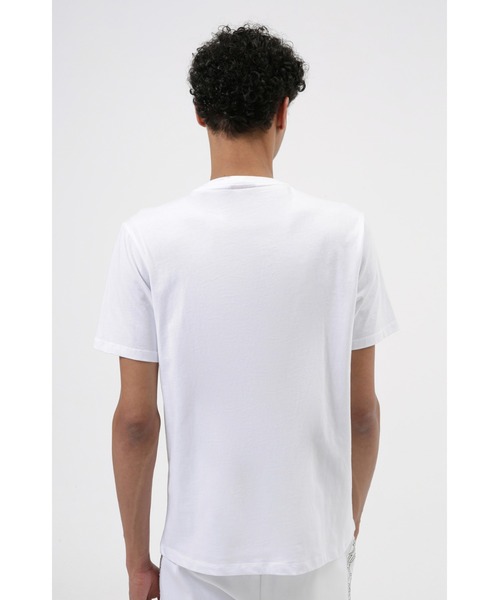 HUGO(ヒューゴ)の「オーガニックコットン クロップトロゴ Tシャツ(Tシャツ/カットソー・メンズ・ホワイト/ブラック/シルバー/ブラウン・S/M/XL/XS/L/XXL)」の5枚目の写真