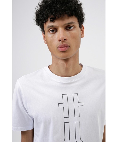 HUGO(ヒューゴ)の「オーガニックコットン クロップトロゴ Tシャツ(Tシャツ/カットソー・メンズ・ホワイト/ブラック/シルバー/ブラウン・S/M/XL/XS/L/XXL)」の6枚目の写真