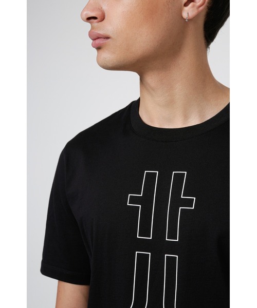 HUGO(ヒューゴ)の「オーガニックコットン クロップトロゴ Tシャツ(Tシャツ/カットソー・メンズ・ホワイト/ブラック/シルバー/ブラウン・S/M/XL/XS/L/XXL)」の10枚目の写真
