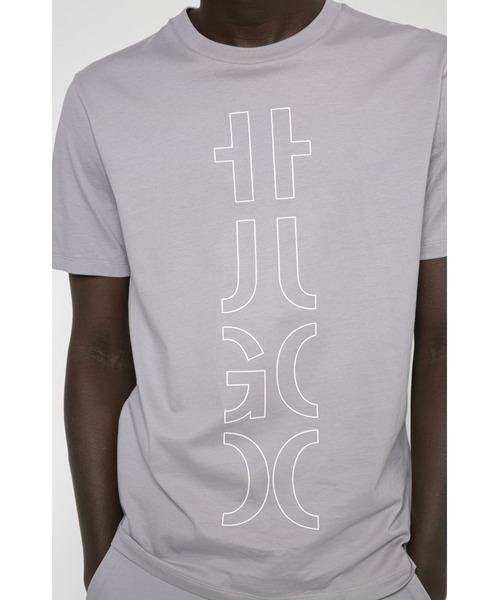 HUGO(ヒューゴ)の「オーガニックコットン クロップトロゴ Tシャツ(Tシャツ/カットソー・メンズ・ホワイト/ブラック/シルバー/ブラウン・S/M/XL/XS/L/XXL)」の18枚目の写真