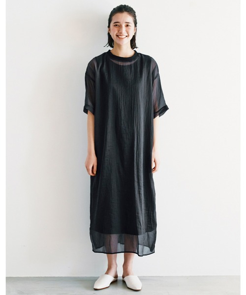 avecmoi（アヴェクモワ）の「【佐藤かなさんプロデュース】 アヴェクモワ　シアーワンピース〈ブラック〉（ワンピース・レディース・ブラック・SMALL/MEDIUM）」の8枚目の写真