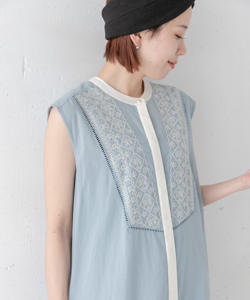 URBAN RESEARCH Sonny Label（アーバンリサーチサニーレーベル）の「エンブロイダリーワンピース（ワンピース・レディース・ベージュ/グレー系その他/ブラック・FREE）」の7枚目の写真