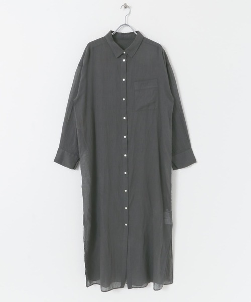 URBAN RESEARCH(アーバンリサーチ)の「コットンボイルマキシシャツワンピース(ワンピース・レディース・チャコールグレー/マスタード/オフホワイト・FREE)」の19枚目の写真