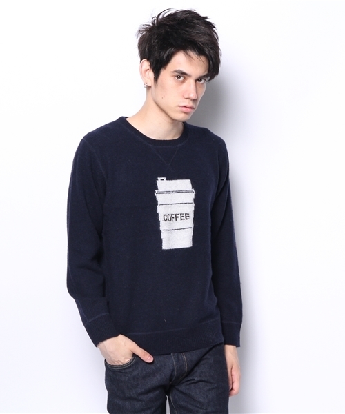 CIAOPANIC（チャオパニック）の「【Ciaopanic】ロゴJQP/O（ニット/セーター・メンズ・ボルドー/チャコールグレー/グリーン/ネイビー/マスタード・LARGE/MEDIUM）」の4枚目の写真