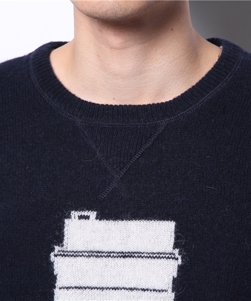 CIAOPANIC（チャオパニック）の「【Ciaopanic】ロゴJQP/O（ニット/セーター・メンズ・ボルドー/チャコールグレー/グリーン/ネイビー/マスタード・LARGE/MEDIUM）」の10枚目の写真