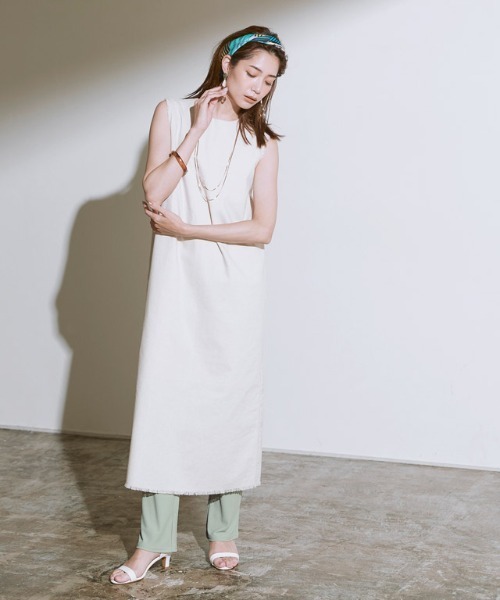Pierrot(ピエロ)の「ストレートリブパンツ(その他パンツ・レディース・ミント/チャコール/モカ・M/L)」の5枚目の写真