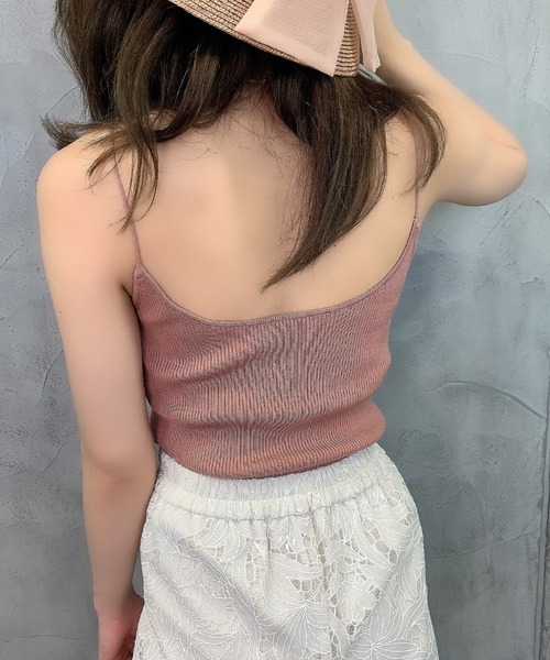 EIMY ISTOIRE(エイミーイストワール)の「カップインニットキャミソール(キャミソール・レディース・ホワイト/ブラック/ベージュ/ピンク/イエロー・FREE)」の12枚目の写真