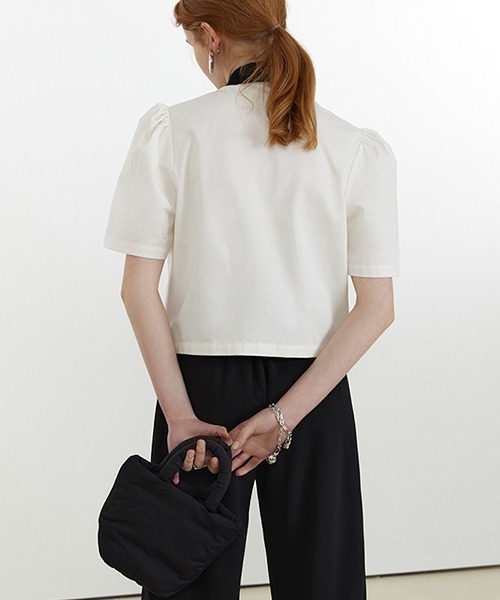Fano Studios(ファノ ストゥディオズ)の「【Fano Studios】Bicolor short shirt FX21S035(シャツ/ブラウス・レディース・ホワイト・S/L/M)」の11枚目の写真